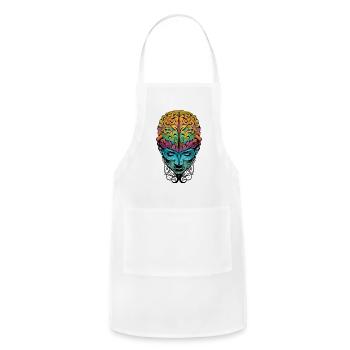 Abstract Mind - Adjustable Apron - white - Front - Julia (174cm)