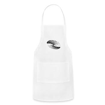 Twisted Vortex Spiral Planet Formation - Adjustable Apron - white - Front - Julia (174cm)