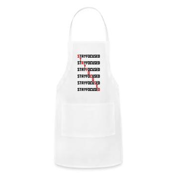 stay focused focused text attentive cool symbol de - Adjustable Apron - white - Front - Julia (174cm)