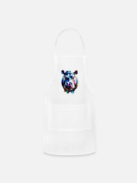 Hippo Design - Adjustable Apron - white