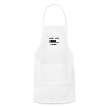 Focus Mode Loading – Productivity & Motivation Des - Adjustable Apron - white - Front - Julia (174cm)
