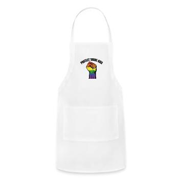 Protect Trans Kids - Adjustable Apron - white - Front - Julia (174cm)
