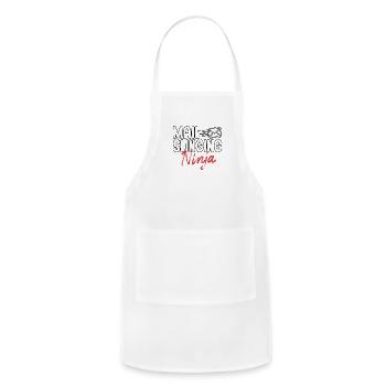 Mail Slinging Ninja - Adjustable Apron - white - Front - Julia (174cm)