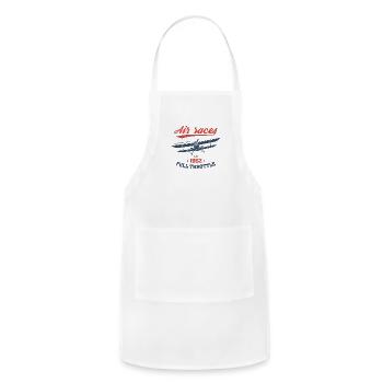 Label With Old Airplan Typography - Adjustable Apron - white - Front - Julia (174cm)