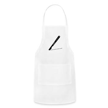 Scalpel blades with cutting line - Adjustable Apron - white - Front - Julia (174cm)