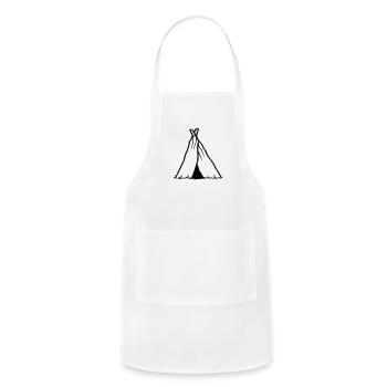 hobby camping primitive tent - Adjustable Apron - white - Front - Julia (174cm)