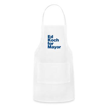 Ed Koch For Mayor vintage - Adjustable Apron - white - Front - Julia (174cm)