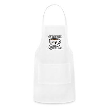 Coffee And Quilting - Adjustable Apron - white - Front - Julia (174cm)