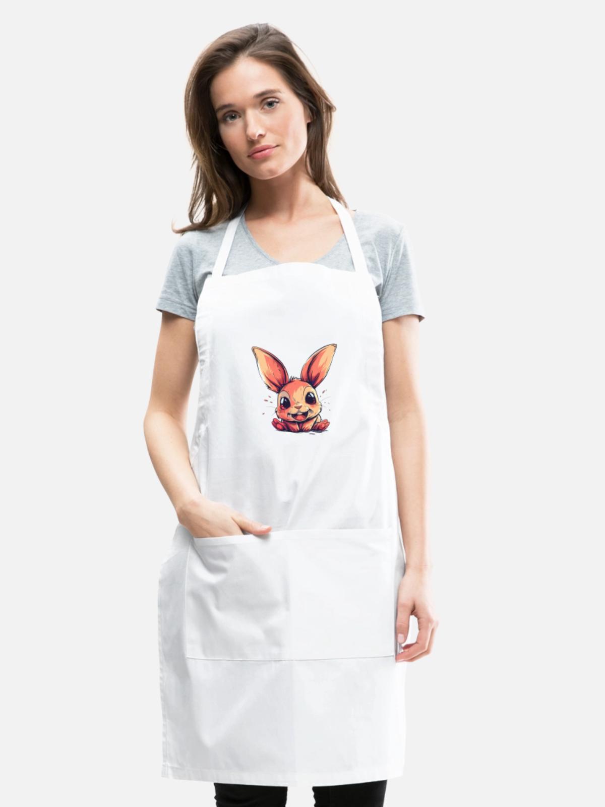 Cuteness Overload - Adjustable Apron - white - Front - Julia (174cm)