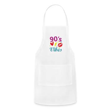 90`s vibes - Adjustable Apron - white - Front - Julia (174cm)