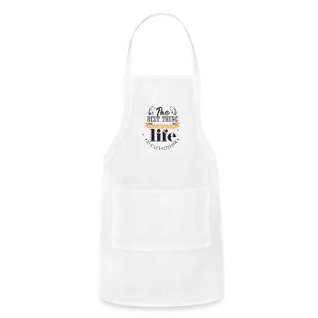 the best thing to hold onto in life is each other - Adjustable Apron - white - Front - Julia (174cm)