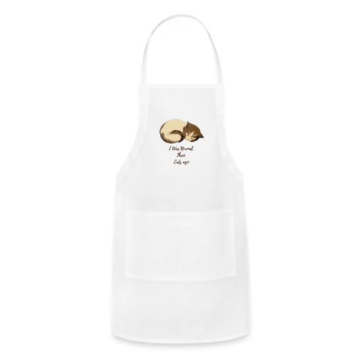 I Was Normal Three Cats Ago Funny Cat T-Shirt - Adjustable Apron
