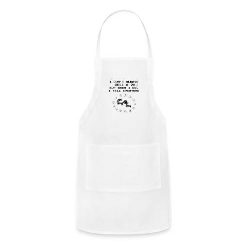 I Don't Always Roll a 20 D&D T-Shirt | Retro 8-Bit - Adjustable Apron