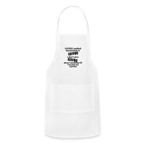Coffee spelled backwards - Adjustable Apron