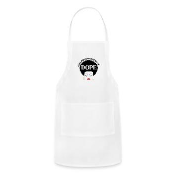 Unapologetically Dope - Adjustable Apron - white - Front - Julia (174cm)