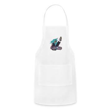 Skater Girl - Adjustable Apron - white - Front - Julia (174cm)