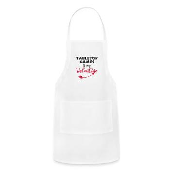 Tabletop Games Is My Valentine Funny Saying Quotes - Adjustable Apron - white - Front - Julia (174cm)