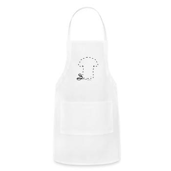 Pattern cut t shirt - Adjustable Apron - white - Front - Julia (174cm)