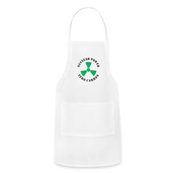 Nuclear Power Zero Carbon - Adjustable Apron - white - Front - Julia (174cm)