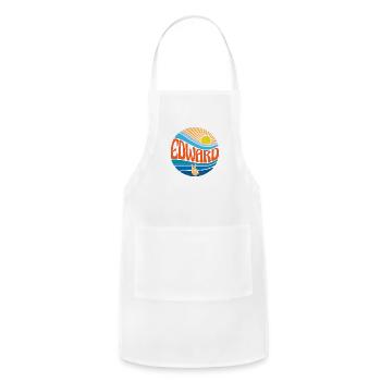 Edward Shirt Vintage Sunset Edward Groovy Tie Dye - Adjustable Apron - white - Front - Julia (174cm)