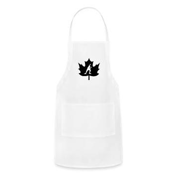 Canada maple leaf skating logo - Adjustable Apron - white - Front - Julia (174cm)