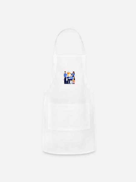 teamwork - Adjustable Apron - white