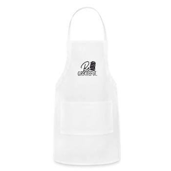 Be grateful - Adjustable Apron - white - Front - Julia (174cm)