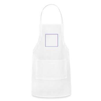 Rectangle carré 3D - Tablier réglable - blanc - Devant - Julia (174cm)