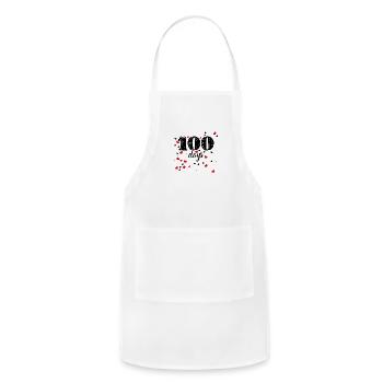 CUTE00DAYSOFSCHOOLKidsPulloverHoodie - Adjustable Apron - white - Front - Julia (174cm)