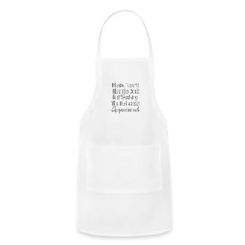 Fun Cute Humorous Chef Sarcasm Baker Cooking Shirt - Adjustable Apron - white - Front - Julia (174cm)