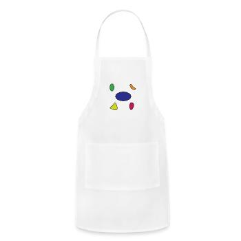 Colorful shapes - Adjustable Apron - white - Front - Julia (174cm)