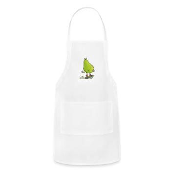The Pear Skater - Adjustable Apron - white - Front - Julia (174cm)