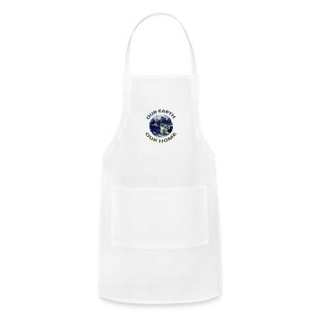 Our Earth Our Home Planet Earth - Adjustable Apron - white - Front - Julia (174cm)