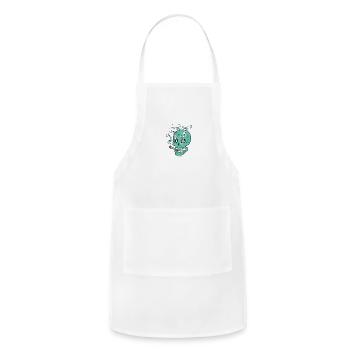 Smoking Skeleton - Adjustable Apron - white - Front - Julia (174cm)