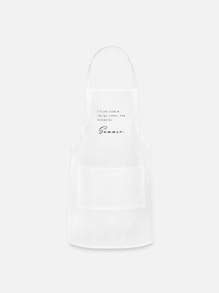 I'm not afraid of change. (Summer Black) - Adjustable Apron - white