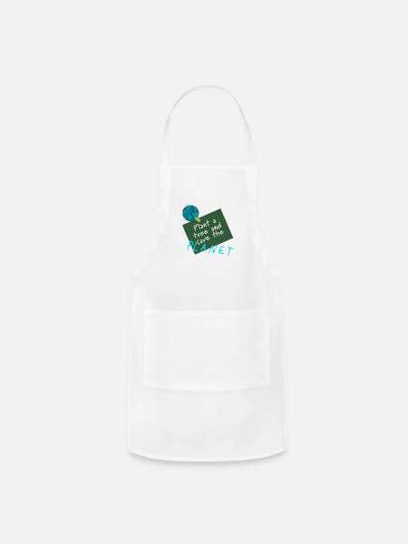 Plant a tree, save the planet. - Adjustable Apron - white