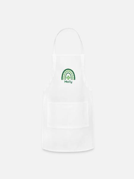 Molly Clover Charm Boho Rainbow - Adjustable Apron - white