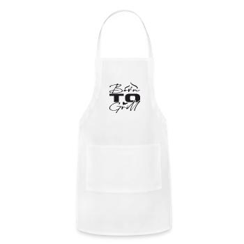 Born to Grill - Adjustable Apron - white - Front - Julia (174cm)