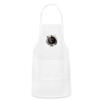 navy compass - Adjustable Apron - white - Front - Julia (174cm)