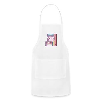 A Arcade Game Kawaii - Adjustable Apron - white - Front - Julia (174cm)