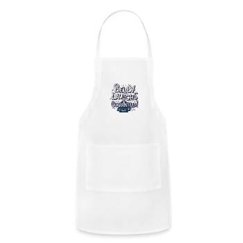 "Echoes of Joy" - Adjustable Apron - white - Front - Julia (174cm)