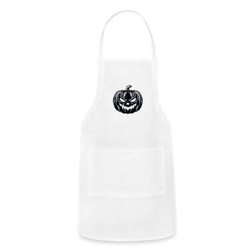 black and white pumpkin - Adjustable Apron - white - Front - Julia (174cm)