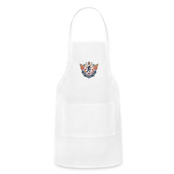 work hard - Adjustable Apron - white - Front - Julia (174cm)