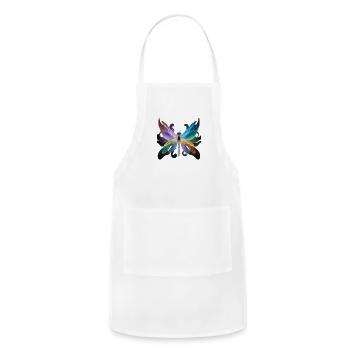 beeautiful translucent transparent fire - Adjustable Apron - white - Front - Julia (174cm)