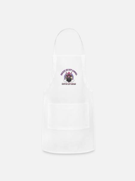 Death In My Metal Not In My Meals Vegan Metalhead - Adjustable Apron - white