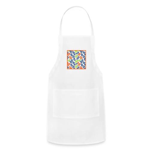Stylish Elegance in Leaves Pattern - Adjustable Apron