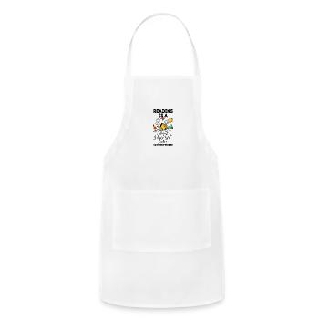 reading is a discount ticket to everywhere for lig - Adjustable Apron - white - Front - Julia (174cm)