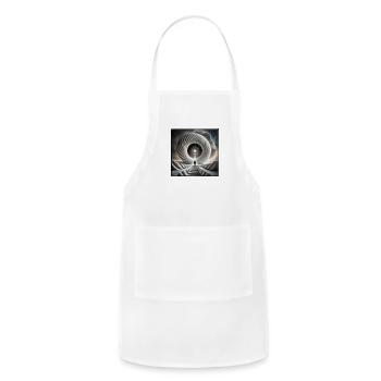 The Beginning of Thought – 1 - Adjustable Apron - white - Front - Julia (174cm)