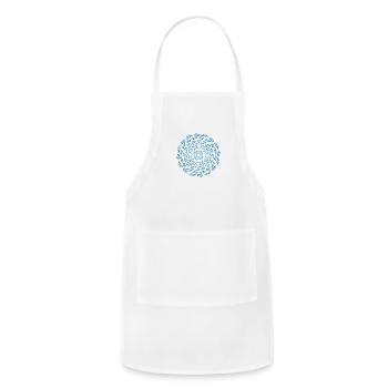 blue vortex - Adjustable Apron - white - Front - Julia (174cm)