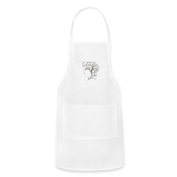 Nature's Mind: A Journey Through Thought - Adjustable Apron - white - Front - Julia (174cm)